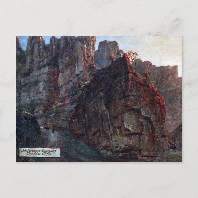 Old Postcard - Cheddar Cliffs, Somerset (Front)