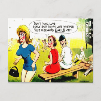 Old Postcard - Comic Cricket Postcard