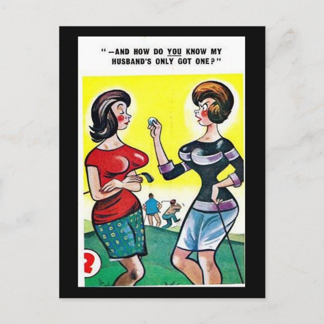 Old Postcard - Comic - Golf (Front)