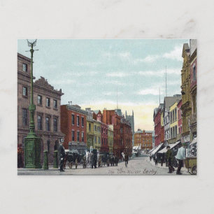 Old Postcard - Corn Market. Derby