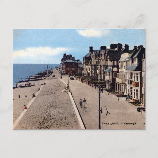 Old Postcard - Crag Path, Aldeburgh, Suffolk (Front)