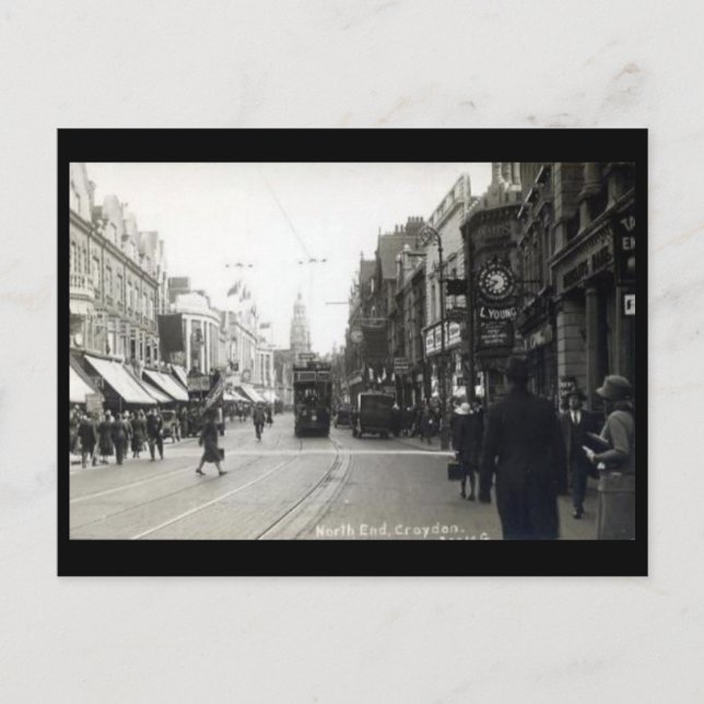 Old Postcard - Croydon, London (Front)