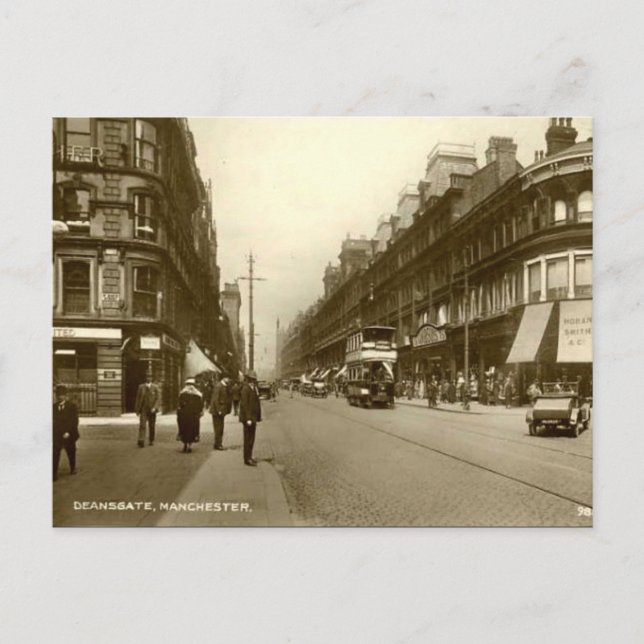 Old Postcard - Deansgate, Manchester (Front)