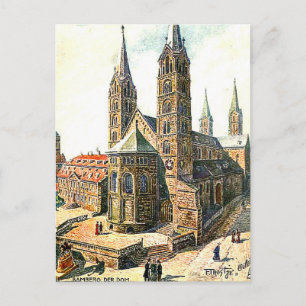 Old Postcard - Der Dom, Bamberg, Bayern