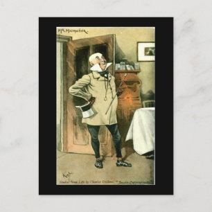 Old Postcard, Dickens, Copperfield, Mr Micawber Postcard