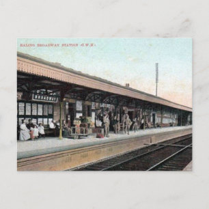 Old Postcard - Ealing Broadway Station
