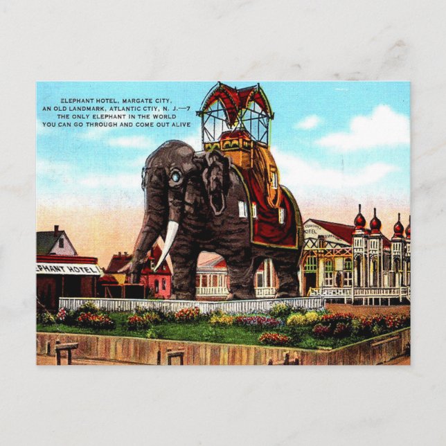 Old Postcard - Elephant Hotel, Atlantic City (Front)
