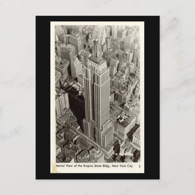 Old Postcard - Empire State Building, NYC (Front)