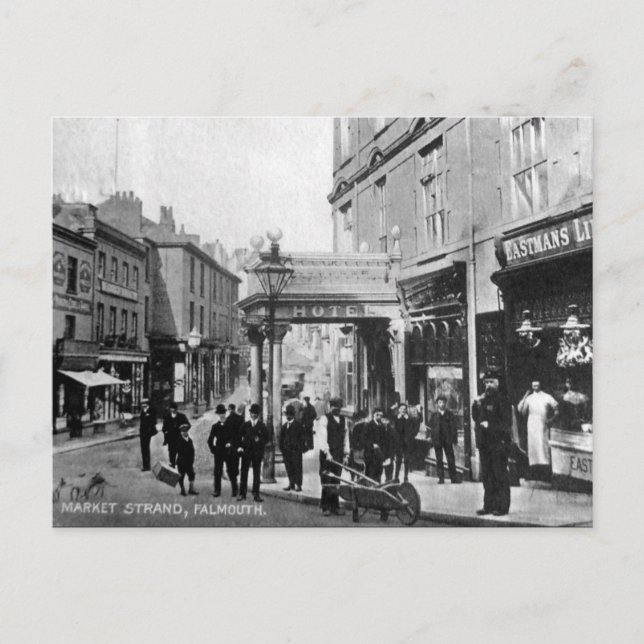 Old Postcard - Falmouth, Cornwall (Front)