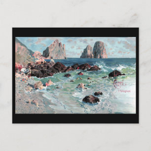 Old Postcard - Faraglioni, Capri, Italy