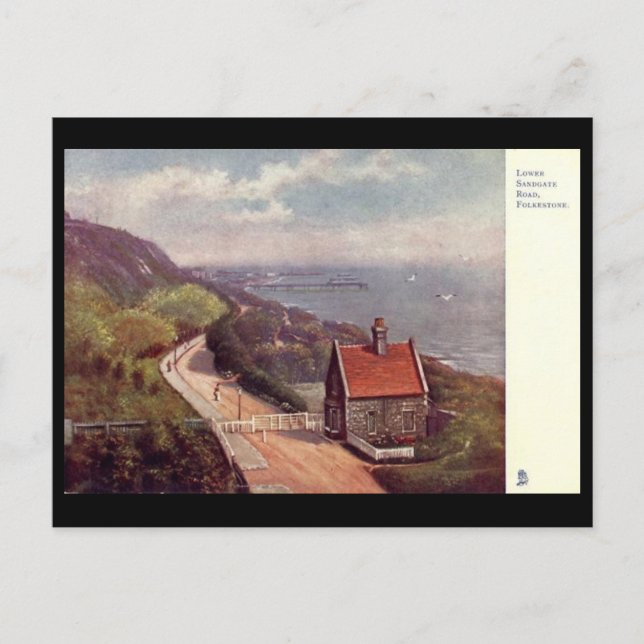 Old Postcard - Folkestone, Kent. (Front)