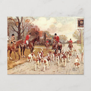 Old Postcard - Fox Hunting