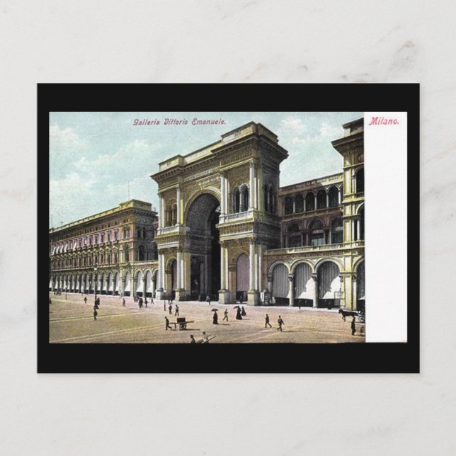 Old Postcard - Galleria Vittorio Emanuele (Front)