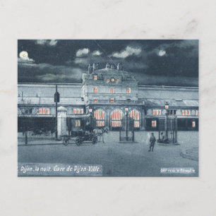 Old Postcard - Gare Dijon-Ville, Dijon, France