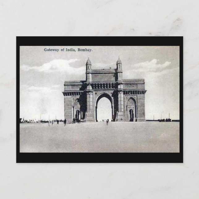 Old Postcard - Gateway of India, Mumbai (Front)