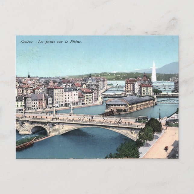 Old Postcard - Geneva, Switzerland (Front)