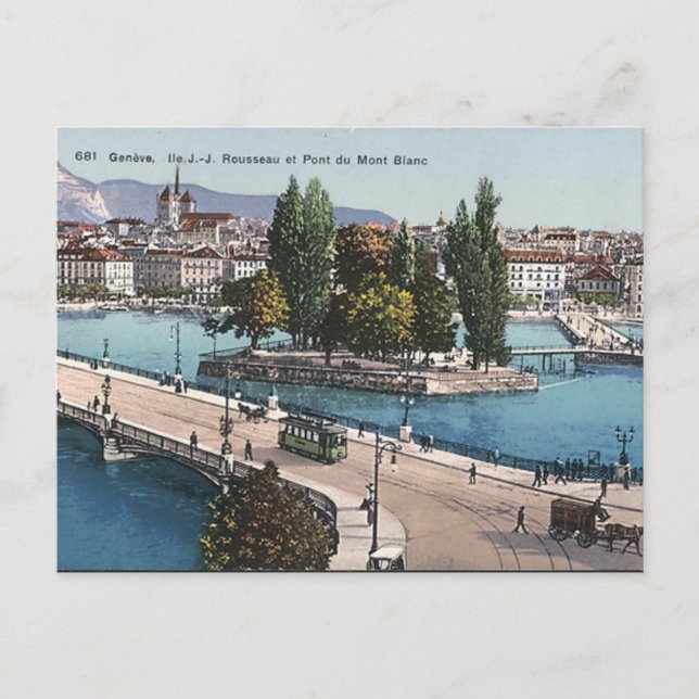 Old Postcard - Geneva, Switzerland (Front)