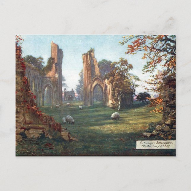 Old Postcard - Glastonbury Abbey (Front)