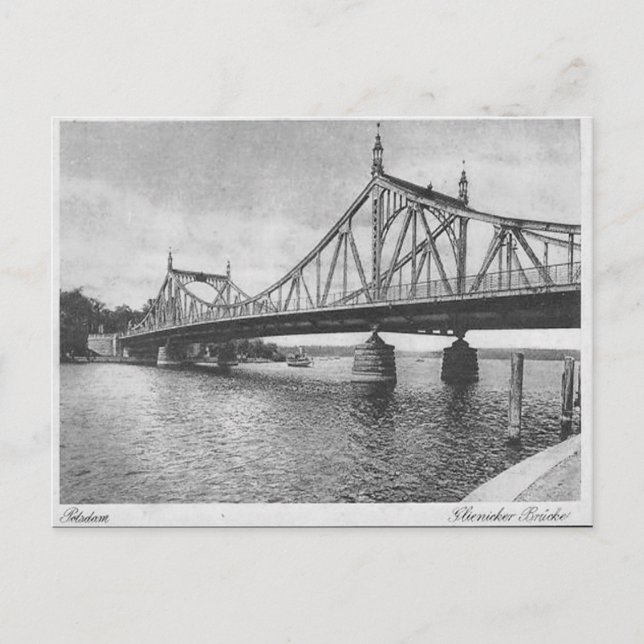 Old Postcard - Glienicker Bridge, Potsdam, Germany (Front)