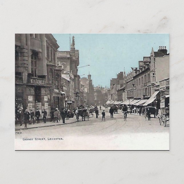 Old Postcard - Granby Street, Leicester (Front)