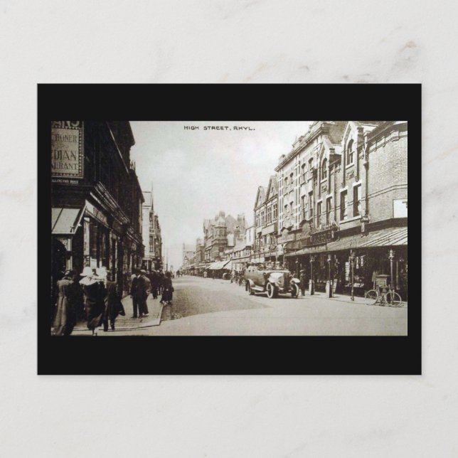 Old Postcard - High Street, Rhyl (Front)