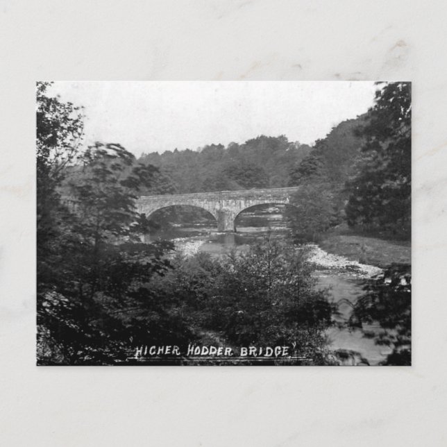 Old Postcard - Higher Hodder, Lancashire (Front)