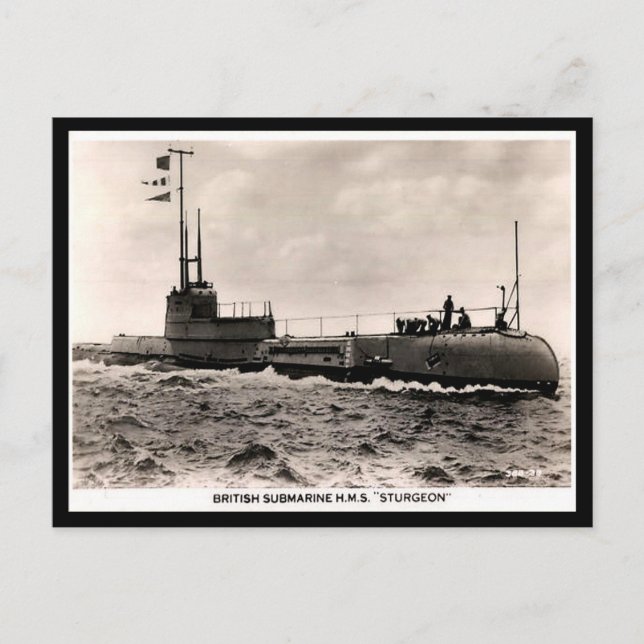 Old Postcard - HM Submarine "Sturgeon" (Front)