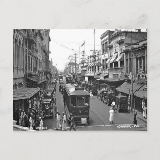 Old Postcard - Honolulu, Hawaii (Front)