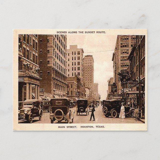 Old Postcard - Houston, Texas (Front)