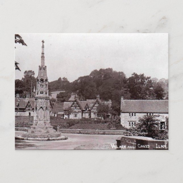 Old Postcard - Ilam, Staffordshire (Front)