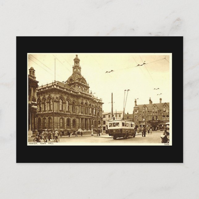 Old Postcard, Ipswich Postcard (Front)