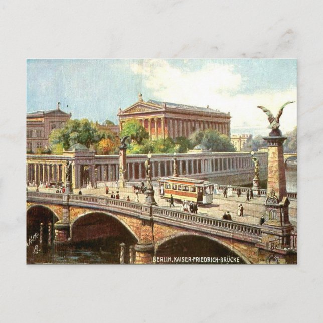 Old Postcard - Kaiser-Friedrich-Brucke, Berlin (Front)