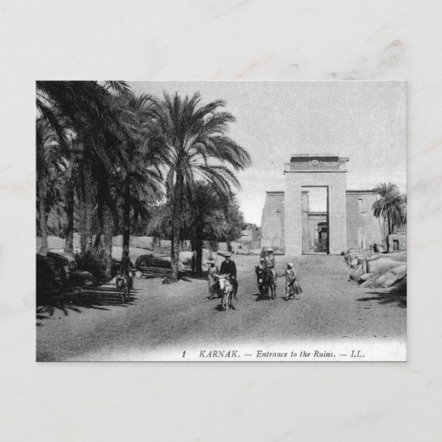 Old Postcard - Karnak, Egypt (Front)