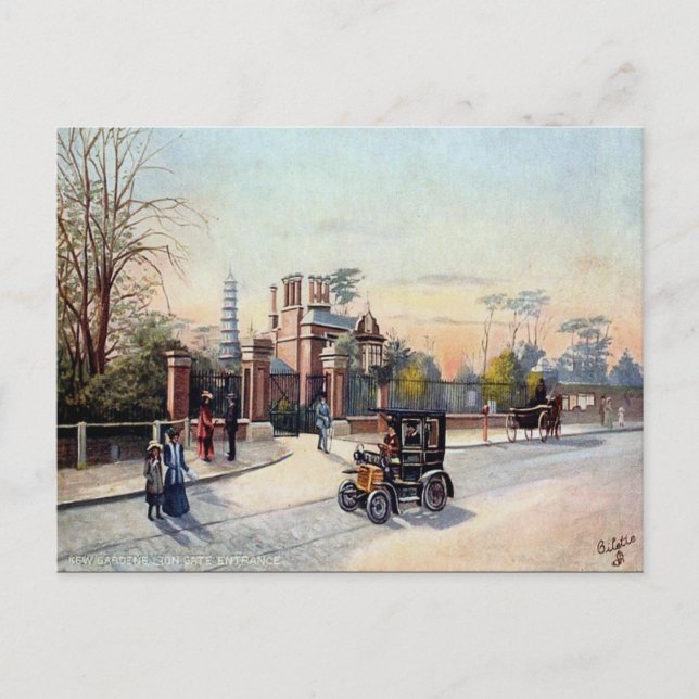 Old Postcard - Kew Gardens, London (Front)