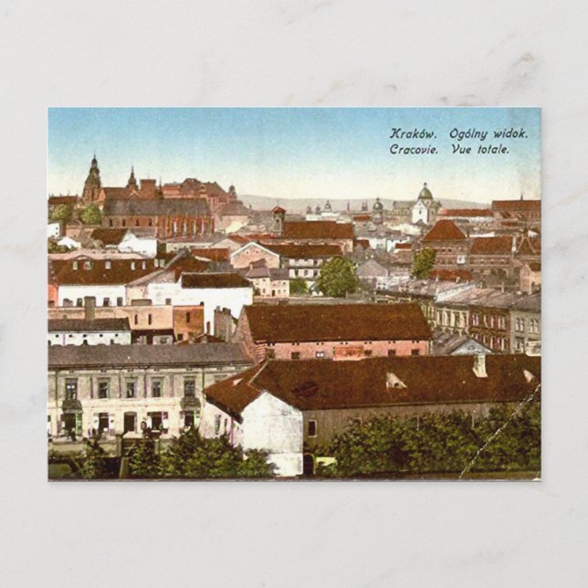 Old Postcard - Krakow, Poland (Front)