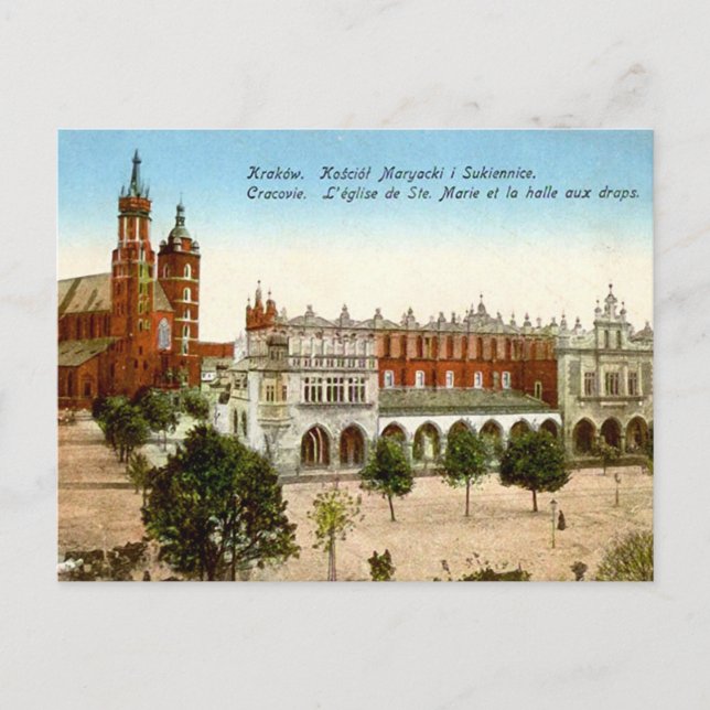 Old Postcard - Krakow, Poland (Front)