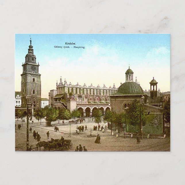 Old Postcard - Krakow, Poland (Front)