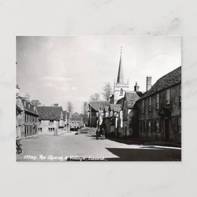 Old Postcard - Lacock, Wiltshire (Front)