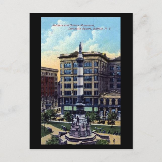 Old Postcard - Lafayette Square, Buffalo, NY (Front)