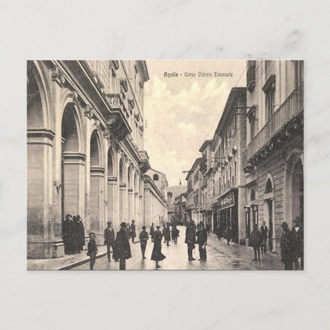 Old Postcard - L'Aquila, Abruzzo, Italy (Front)