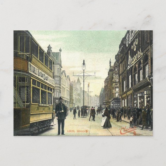 Old Postcard - Leeds, Yorkshire (Front)