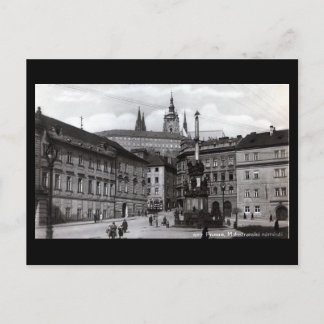 Old Postcard, Malostranske Square, Prague Postcard