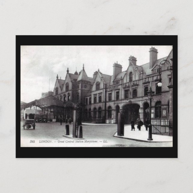 Old Postcard - Marylebone Station, London (Front)