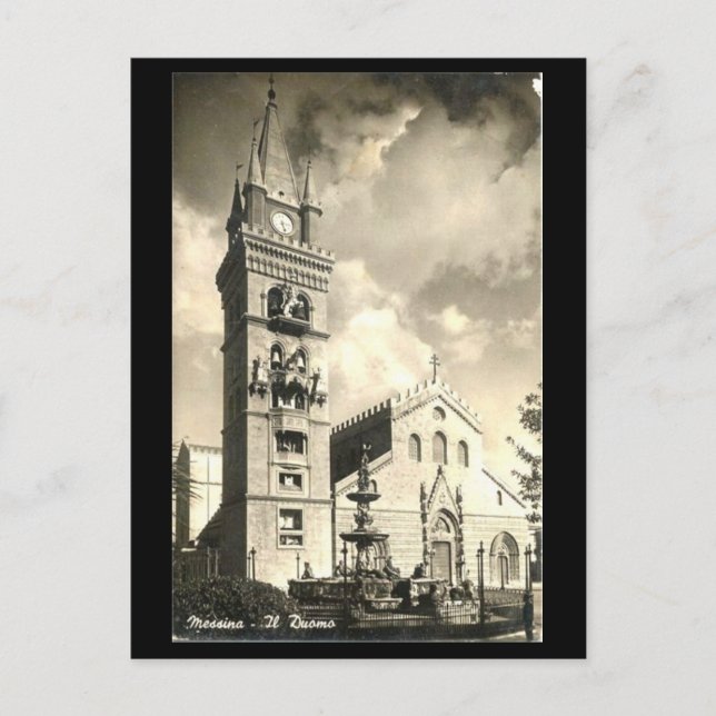 Old Postcard - Messina, Cathedral (Front)