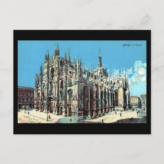 Old Postcard - Milan, Duomo (Front)