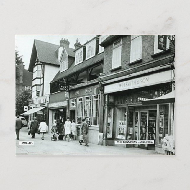 Old Postcard, Mill Hill Broadway Postcard (Front)