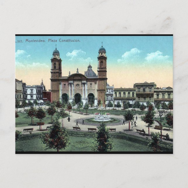 Old Postcard - Montevideo, Uruguay (Front)