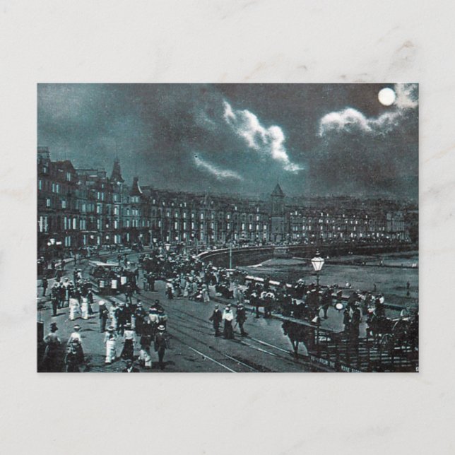 Old Postcard - Moonlight, Douglas, Isle of Man (Front)