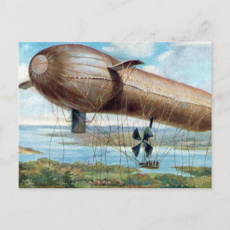 Old Postcard - Motor Driven War Airship