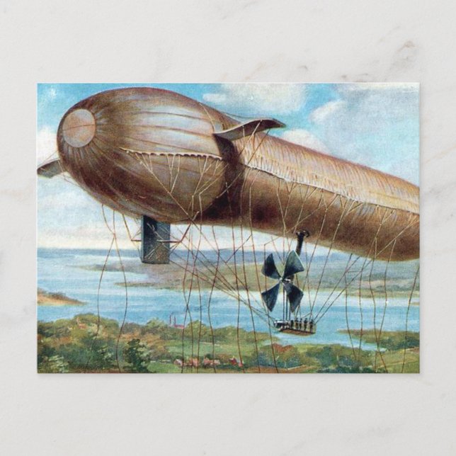 Old Postcard - Motor Driven War Airship (Front)